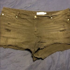 Black Jean shorts